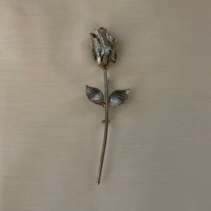 Estate jewelry rose brooch
